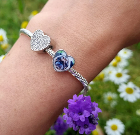 Personalised Crystal Charm with Photo Insert