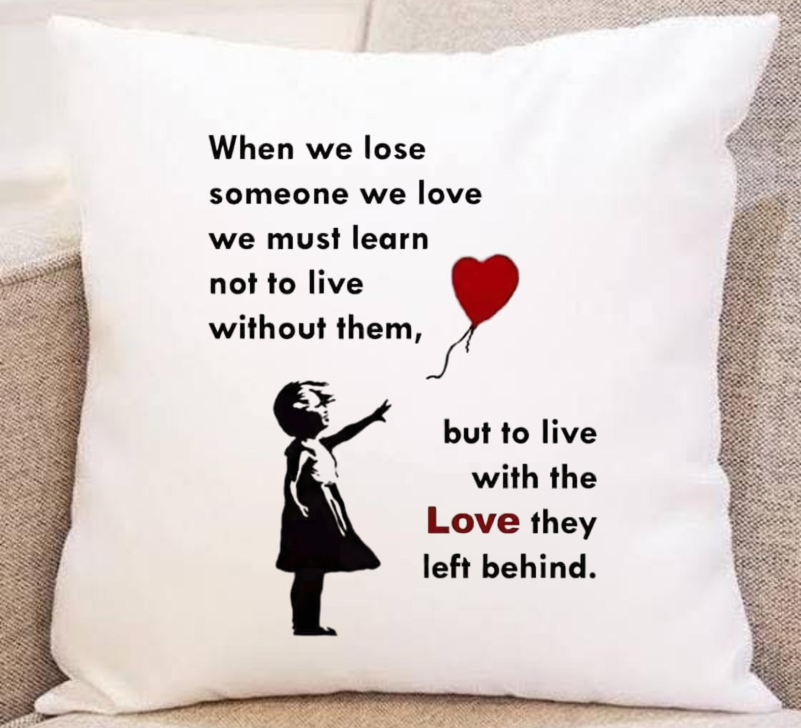 Memorial Linen Cushion Cover