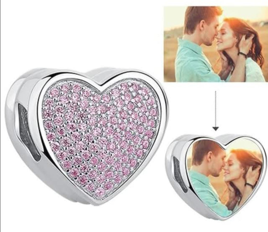 Personalised Crystal Charm with Photo Insert